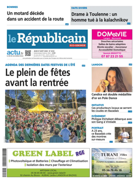 Cover of Le Republicain (Sud-Gironde)