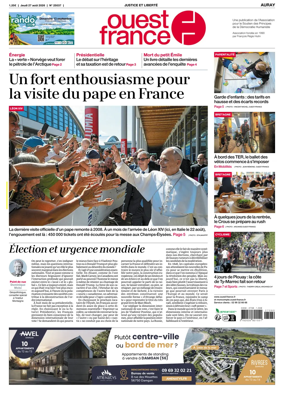 Cover of Ouest France (Auray)