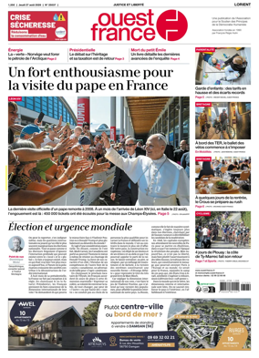 Cover of Ouest France (Lorient)