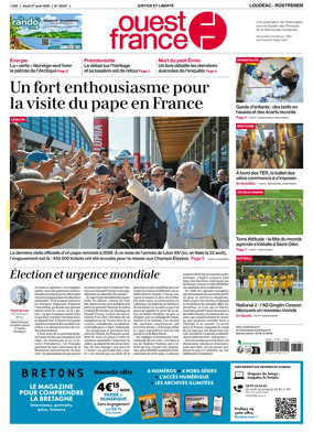 Cover of Ouest France (Loudeac / Rostrenen)