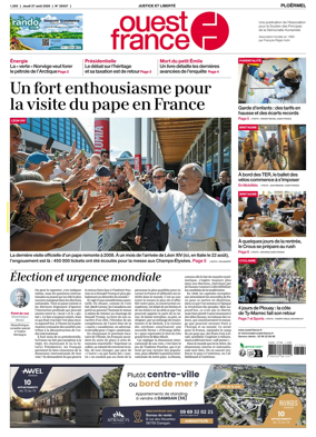 Cover of Ouest France (Ploermel)