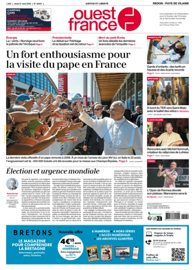 Cover of Ouest France (Redon / Pays de Vilaine)