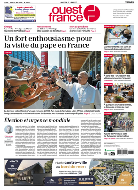 Cover of Ouest France (Vannes)