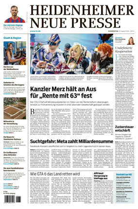 Cover of Heidenheimer Neue Presse
