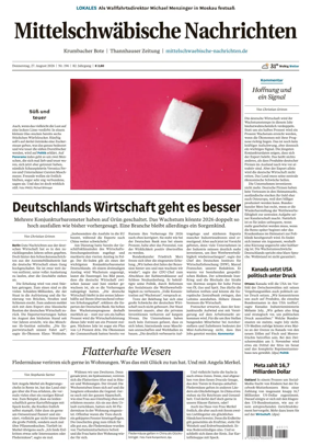 Cover of Mittelschwaebische Nachrichten