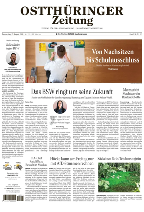 Cover of Ostthuringer Zeitung (Gera)