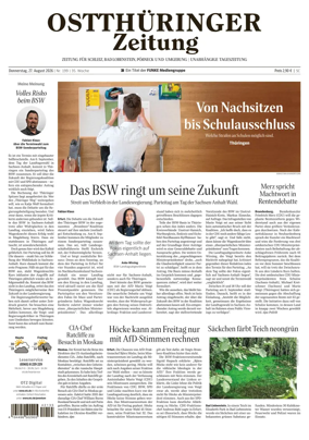 Cover of Ostthuringer Zeitung (Posneck)