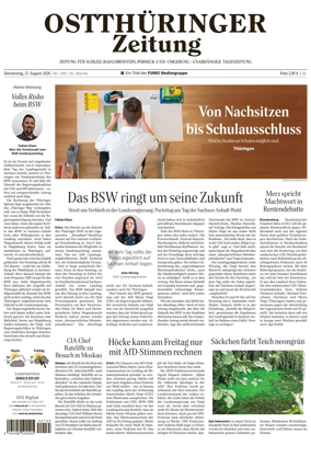 Cover of Ostthuringer Zeitung (Schleiz)