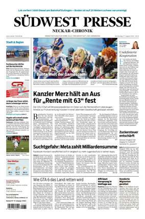 Cover of SUDWEST PRESSE - Neckar-Chronik