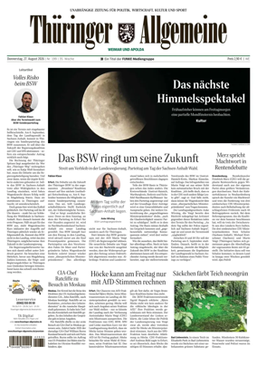 Cover of Thuringer Allgemeine (Apolda)