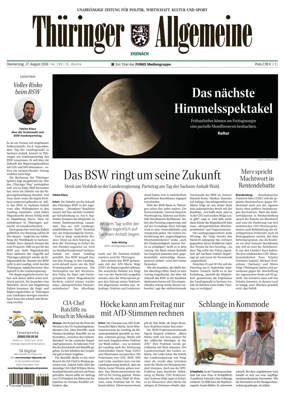 Cover of Thuringer Allgemeine (Eisenach)