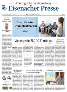 Cover of Thuringische Landeszeitung (Eisenach)
