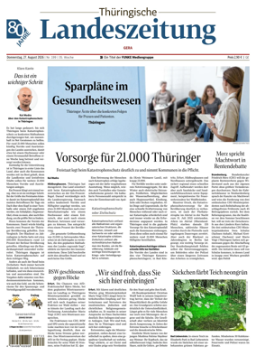 Cover of Thuringische Landeszeitung (Gera)