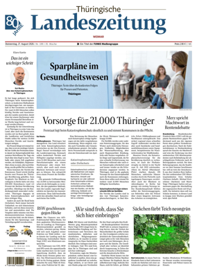 Cover of Thuringische Landeszeitung (Weimar)