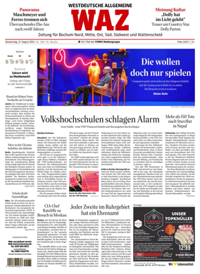 Cover of Westdeutsche Allgemeine Zeitung (Bochum)