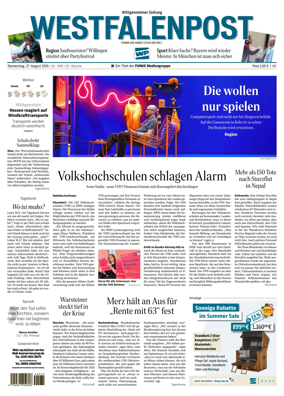 Cover of Westfalenpost (Bad Berleburg Wittgenstein)