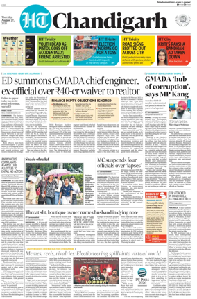 Cover of Hindustan Times (Chandigarh) - Live