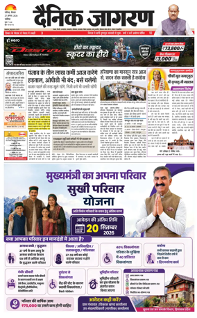 Cover of Dainik Jagran - Chandigarh