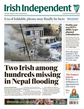 Cover of Irish Independent