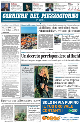 Cover of Corriere del Mezzogiorno (Puglia)