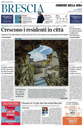 Cover of Corriere della Sera (Brescia)