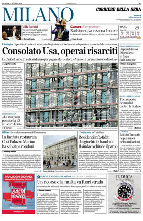 Cover of Corriere della Sera (Milano)