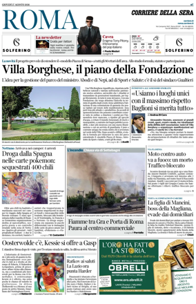 Cover of Corriere della Sera (Roma)