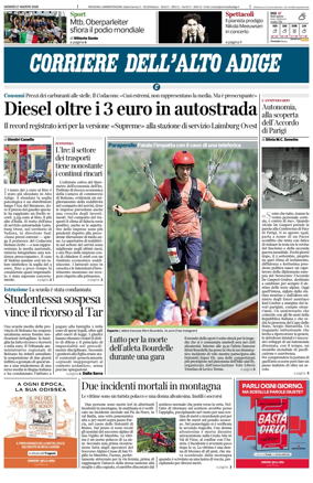 Cover of Corriere dell'Alto Adige