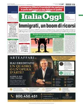 Cover of ItaliaOggi
