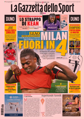 Cover of La Gazzetta dello Sport