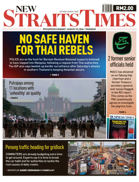 Cover of New Straits Times