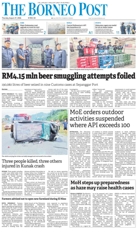 Cover of The Borneo Post (Sabah)