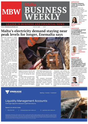 Cover of The Malta Business Weekly