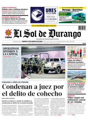 Cover of El Sol de Durango
