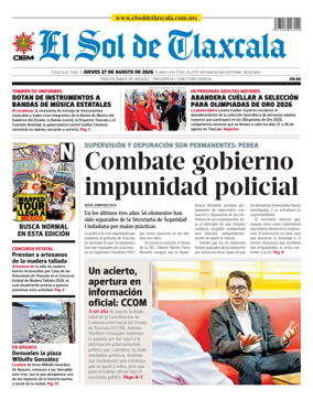 Cover of El Sol de Tlaxcala