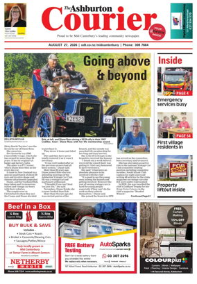 Cover of Ashburton Courier