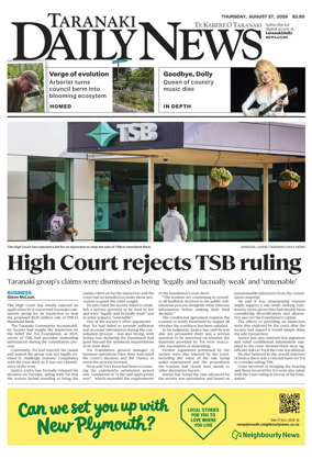 Cover of Taranaki Daily News