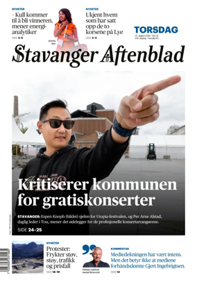 Cover of Stavanger Aftenblad