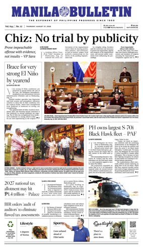 Cover of Manila Bulletin