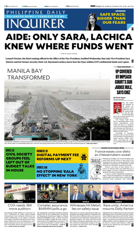 Cover of Philippine Daily Inquirer