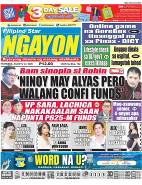 Cover of Pilipino Star Ngayon