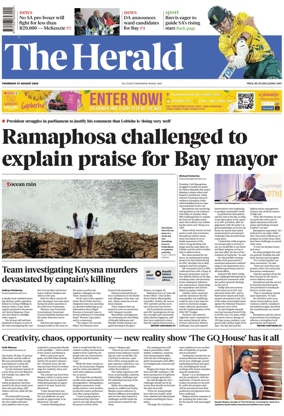 Cover of The Herald (South Africa)