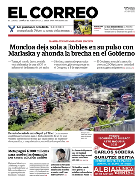 Cover of El Correo (Gipuzkoa)