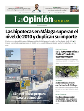 Cover of La Opinion de Malaga