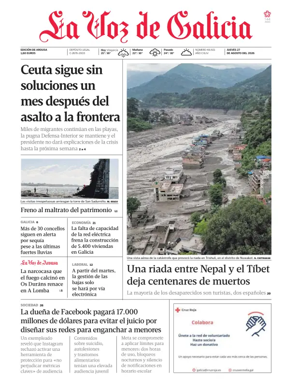 Cover of La Voz de Galicia (Arousa)