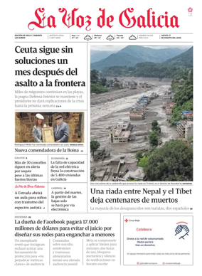 Cover of La Voz de Galicia (Deza)