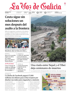 Cover of La Voz de Galicia (Monforte)