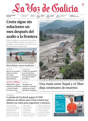 Cover of La Voz de Galicia (Viveiro)