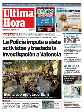 Cover of Ultima Hora