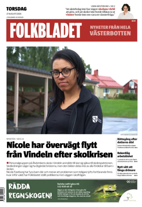 Cover of Folkbladet Vasterbotten